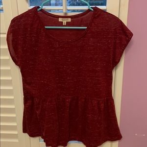 Max Studio wine peplum top